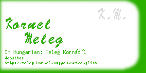kornel meleg business card